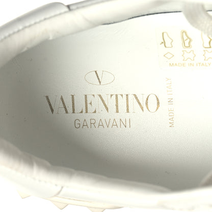 Valentino Garavani Calfskin Rockstud Untitled Open Sneakers 39 White 8 of 8
