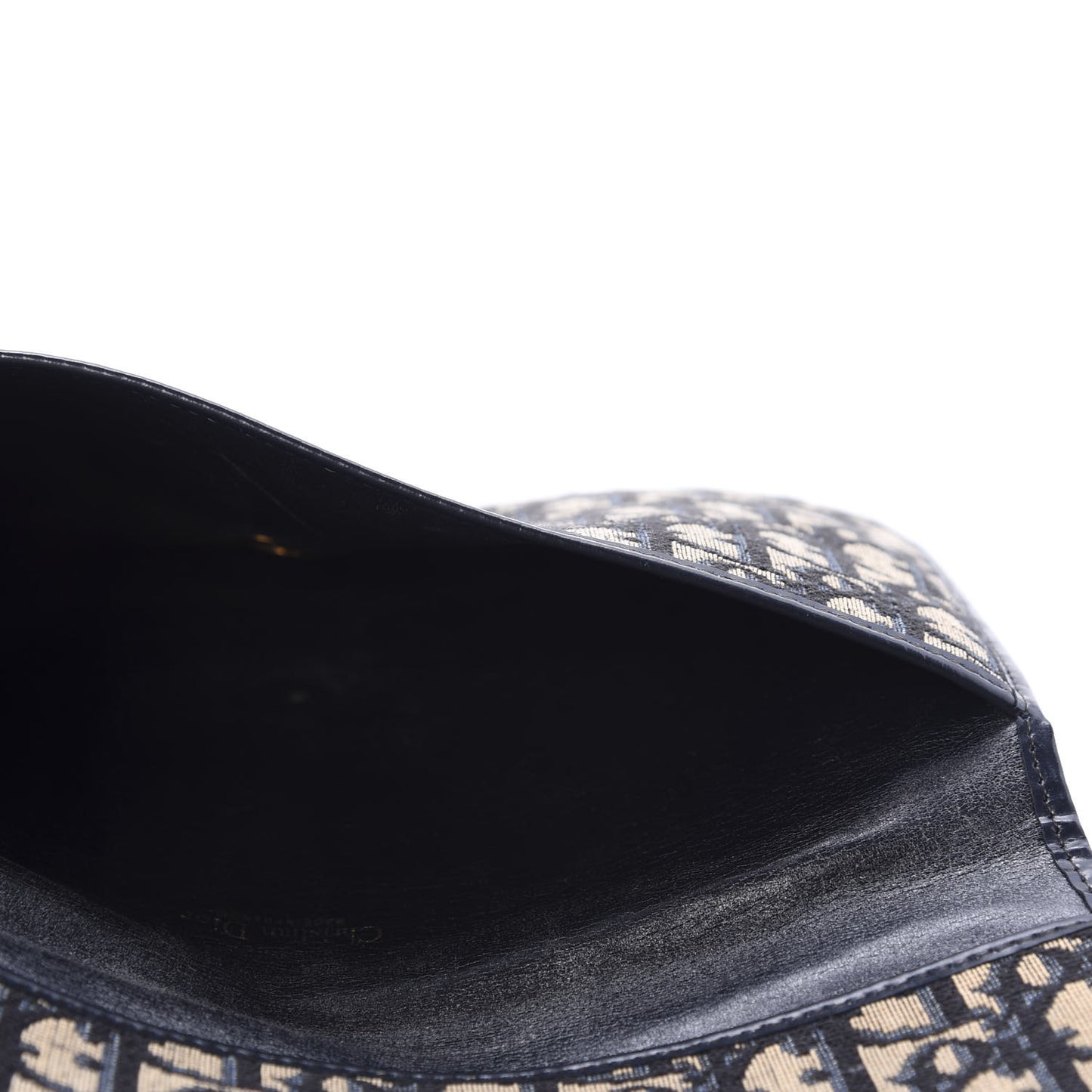 Monogram Envelope Flap Clutch Navy Blue