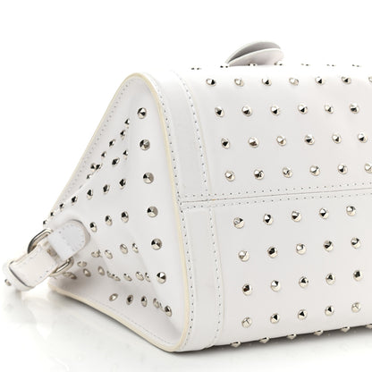 Alexander McQueen Calfskin Studded Padlock Tote White 9 of 14