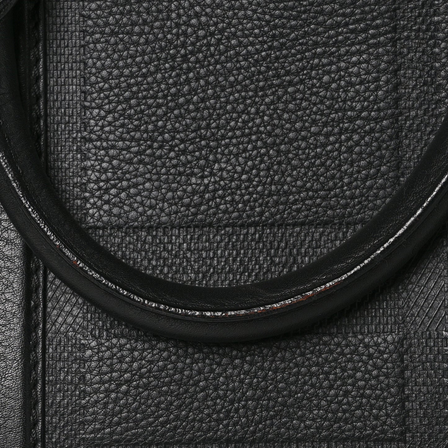 Heritage Grain Check Embossed Briefcase Black