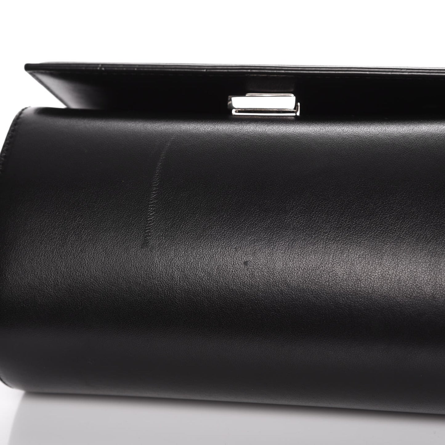 Calfskin Mini Pandora Box Logo Strap Crossbody Bag Black