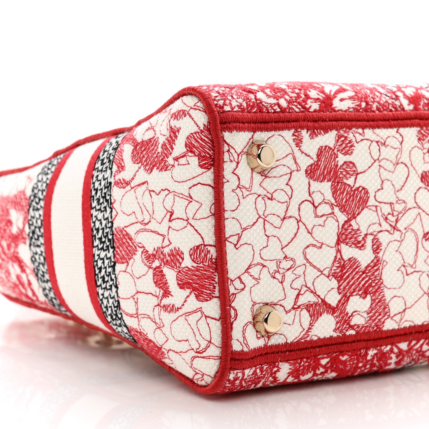 Canvas Embroidered Medium Dioramour D-Royaume Lady D-Lite Red Multicolor
