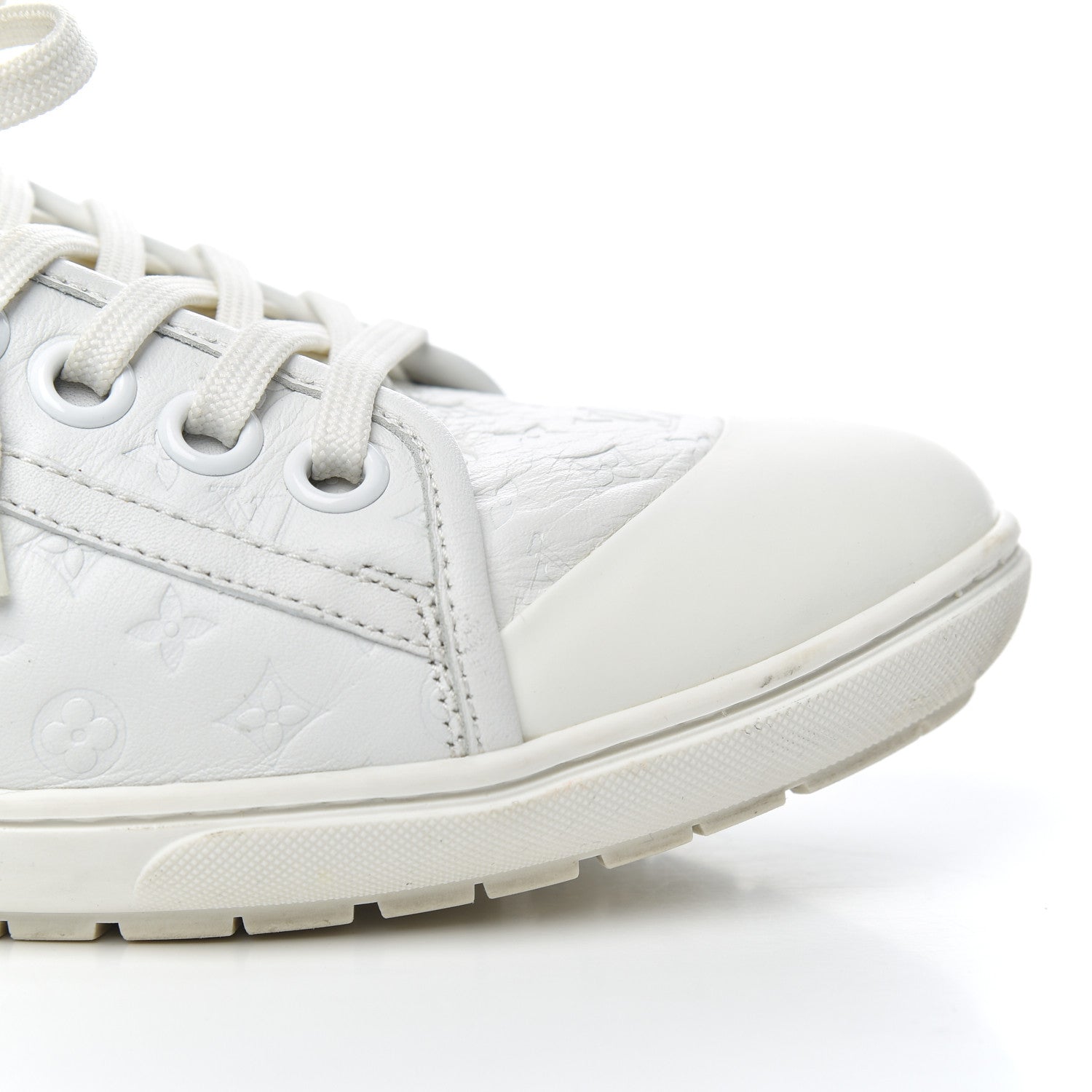 Louis Vuitton Calfskin Embossed Monogram Toucan Sneakers 38 White 17 of 19