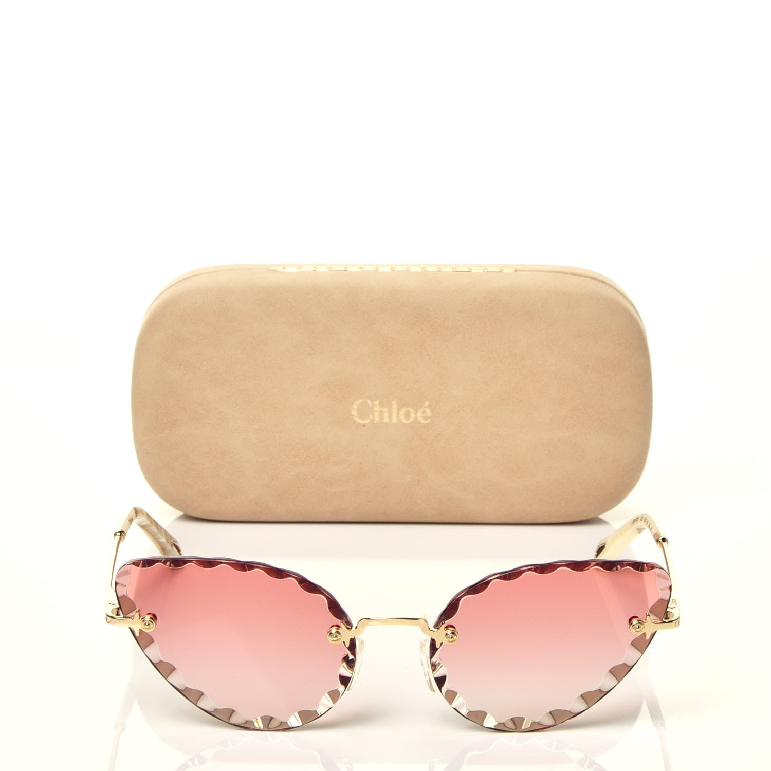 Chloe Metal Rosie Cat Eye Sunglasses Pink 7 of 7