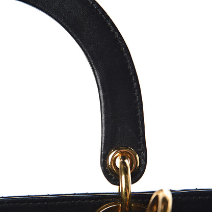 Christian Dior Lambskin Cannage Medium Lady Dior Black 9 of 17