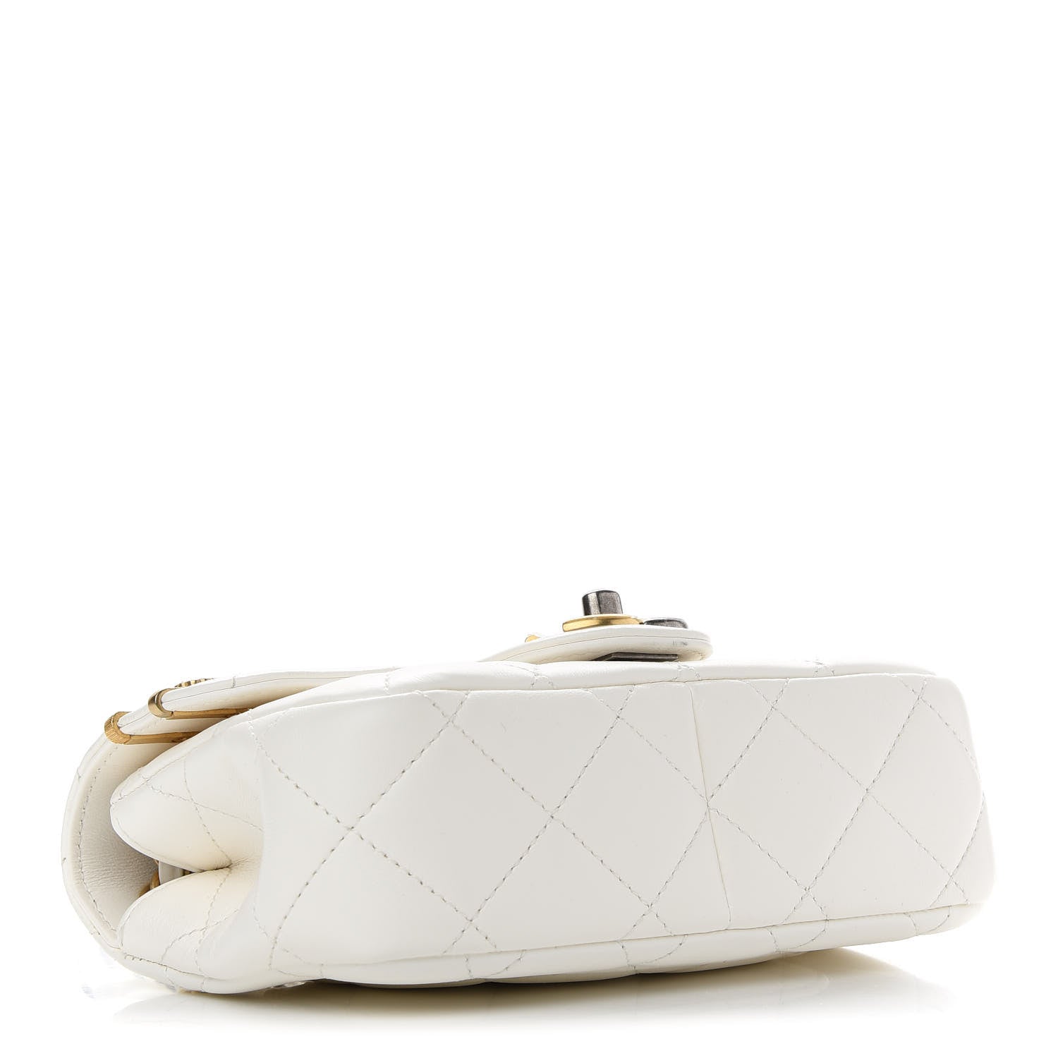 Chanel Lambskin Quilted Mini Coco Clips Flap White 4 of 10