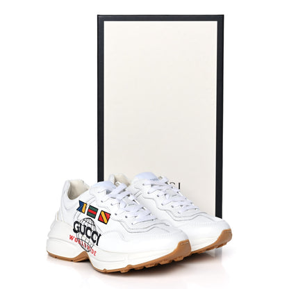 Gucci Calfskin Worldwide Womens Rhyton Sneakers 35.5 White 10 of 10