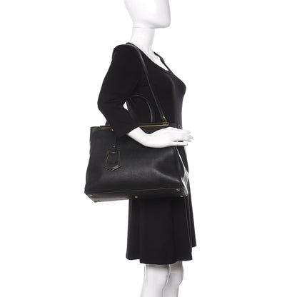 Fendi Vitello Elite Medium 2Jours Tote Black 2 of 11