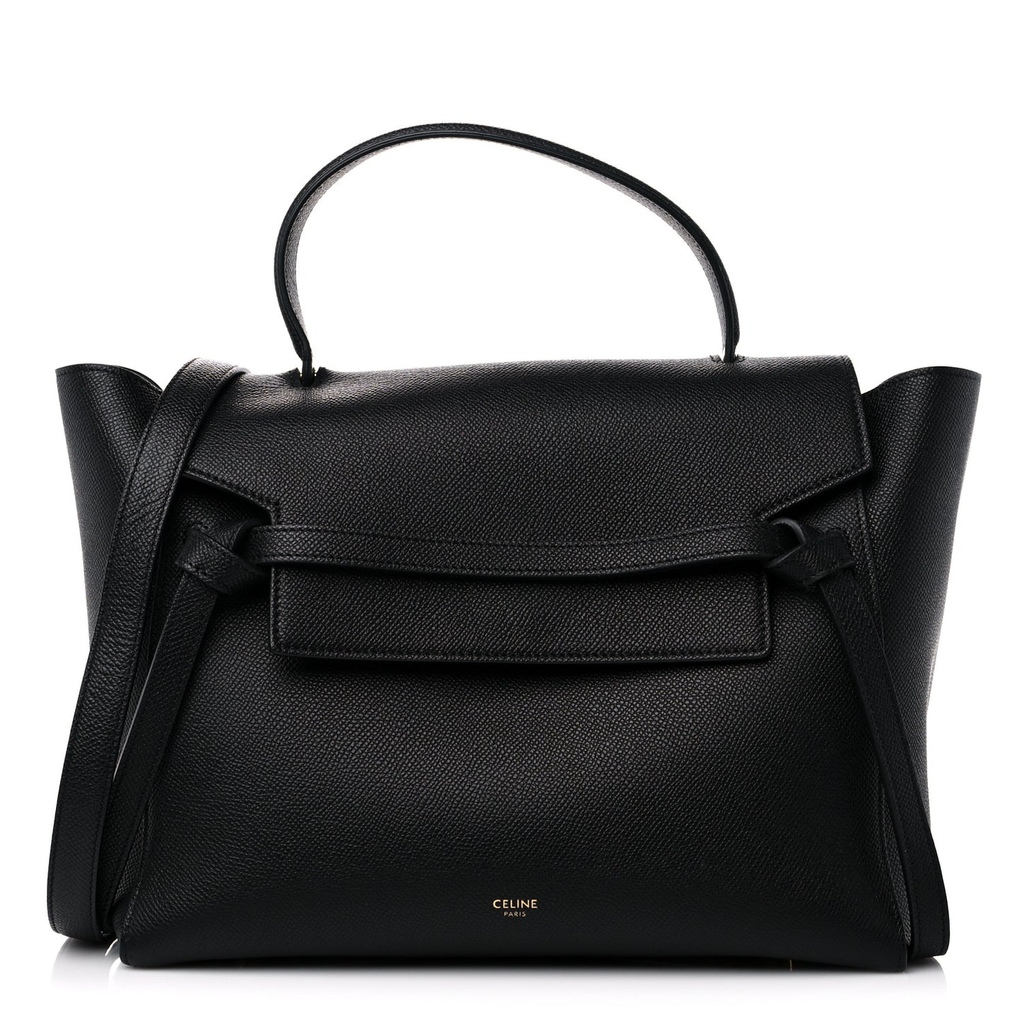 Grained Calfskin Mini Belt Bag Black