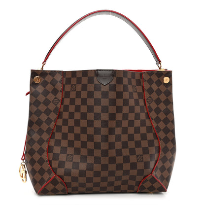 Louis Vuitton Damier Ebene Caissa Hobo Cherry 1 of 10