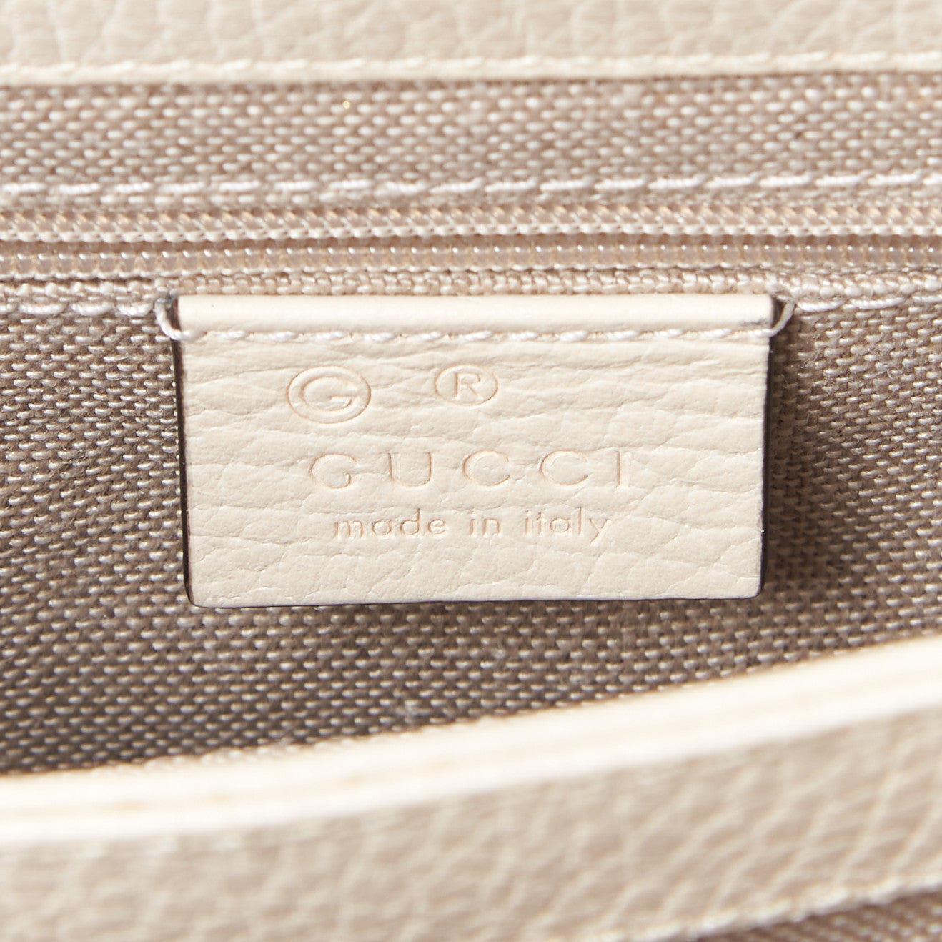 Dollar Calfskin Interlocking G Crossbody Bag Mystic White