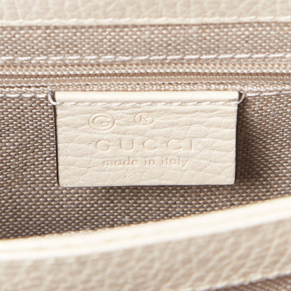 Gucci Dollar Calfskin Interlocking G Crossbody Bag Mystic White 8 of 9