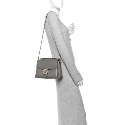 Gucci Dollar Calfskin Interlocking G Top Handle Shoulder Bag Loess 2 of 14