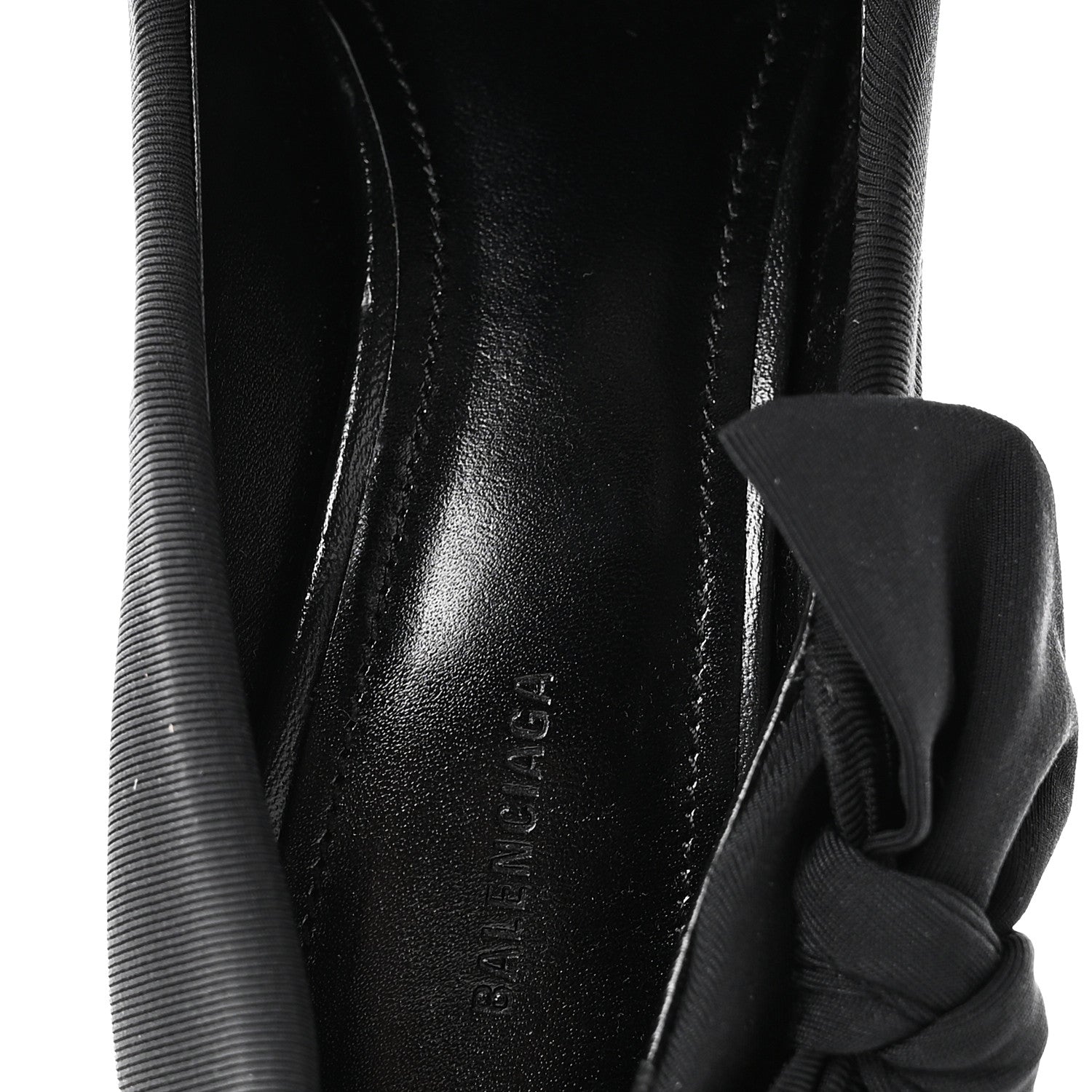 Balenciaga Stretch Cupro Nylon Jersey Knife Knot 110mm Pumps 35
