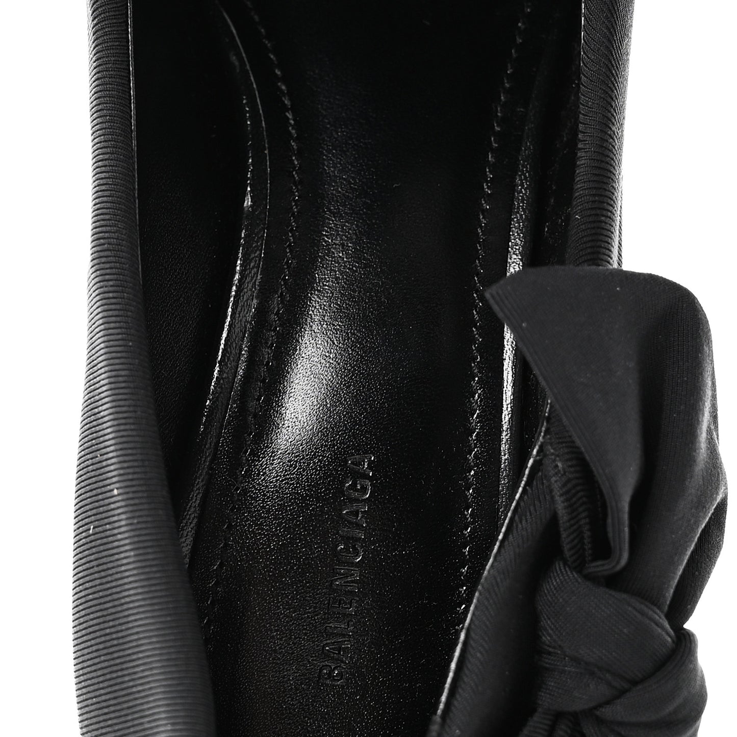Stretch Cupro Nylon Jersey Knife Knot 110mm Pumps 35 Black