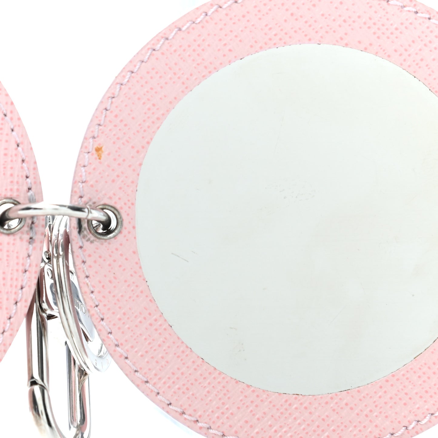 Epi Mirror Bag Charm Key Holder Rose Ballerine