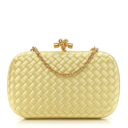 Bottega Veneta Satin Ayers Intrecciato Chain Knot Clutch Duchesse 1 of 6