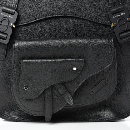 Christian Dior Grained Calfskin Saddle Backpack Black 7 of 10