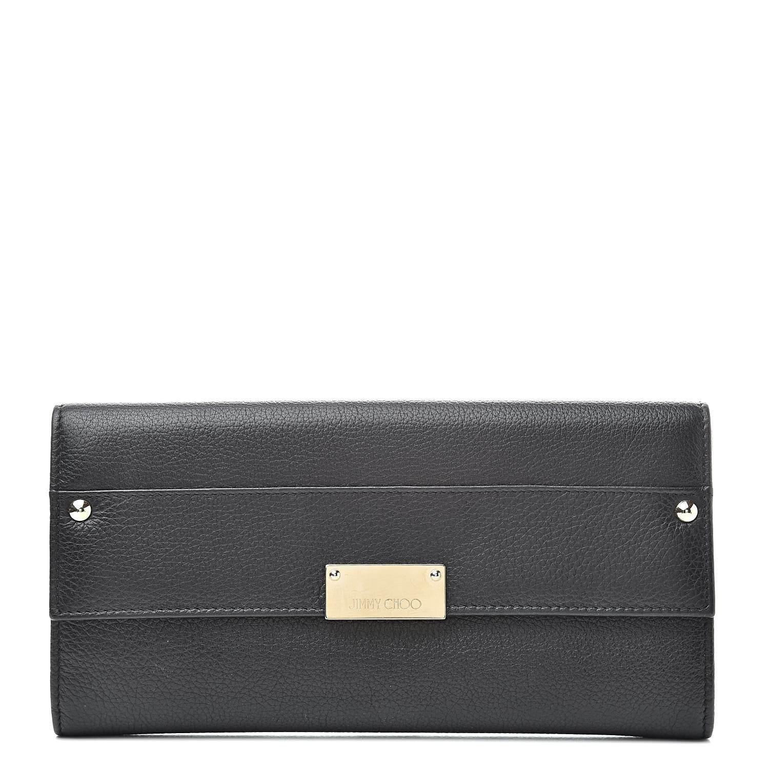 Jimmy Choo Calfskin Reese Clutch Wallet Black 1 of 8