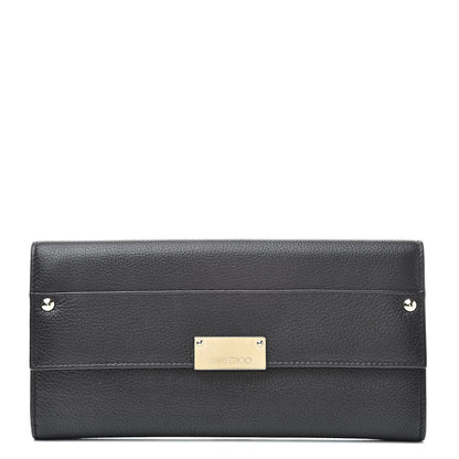 Jimmy Choo Calfskin Reese Clutch Wallet Black 1 of 8