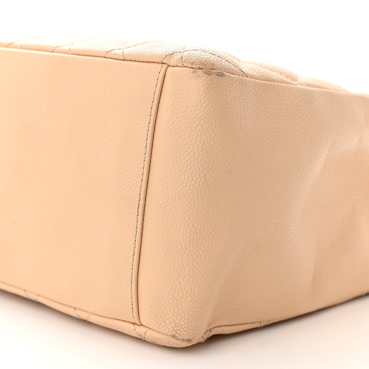 Caviar Quilted Grand Shopping Tote GST Beige