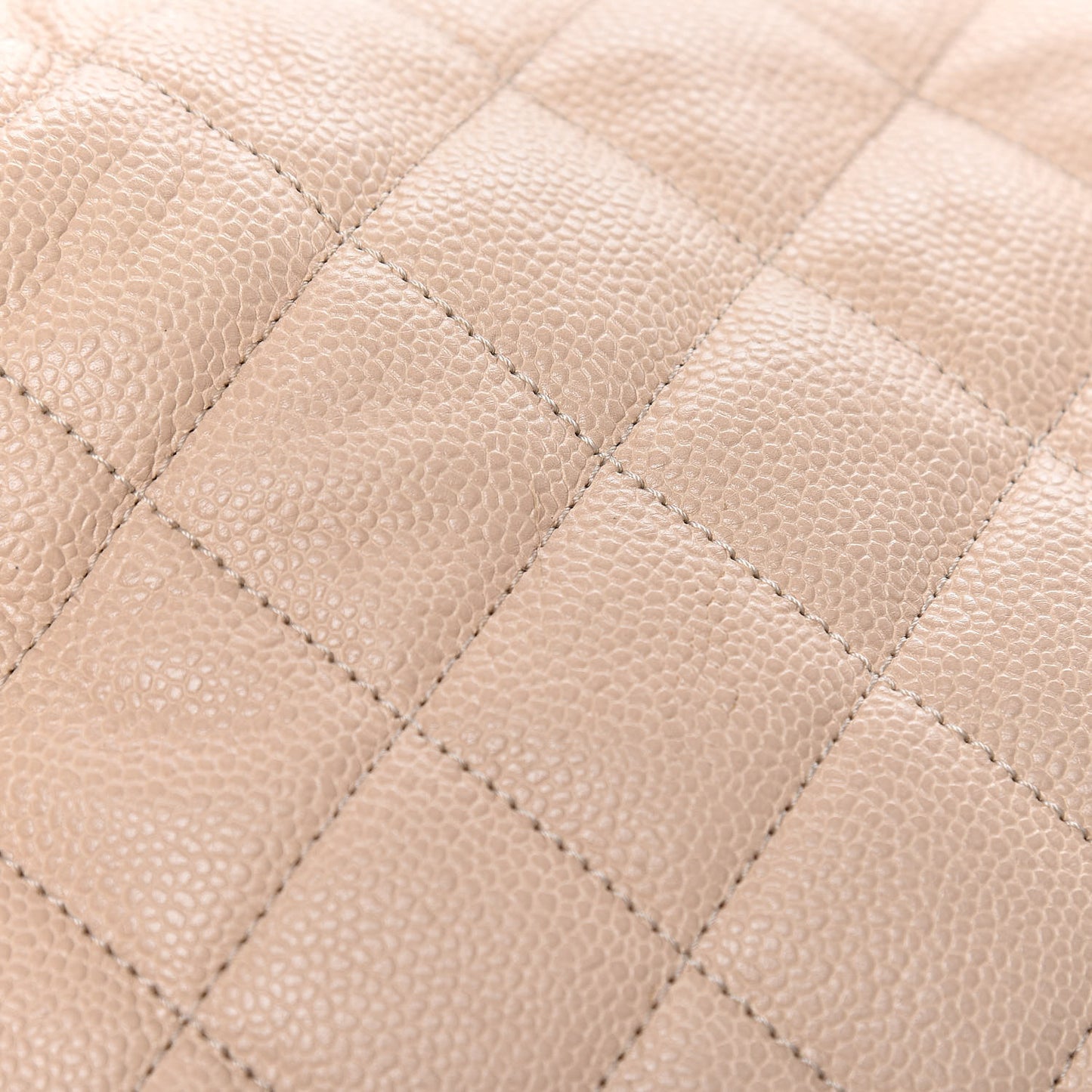 Caviar Quilted Large French Riviera Flap Beige