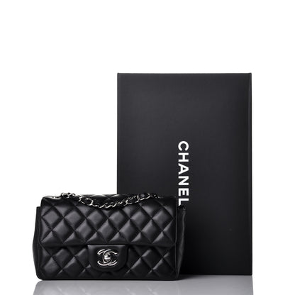 Chanel Lambskin Quilted Mini Rectangular Flap Black 10 of 10