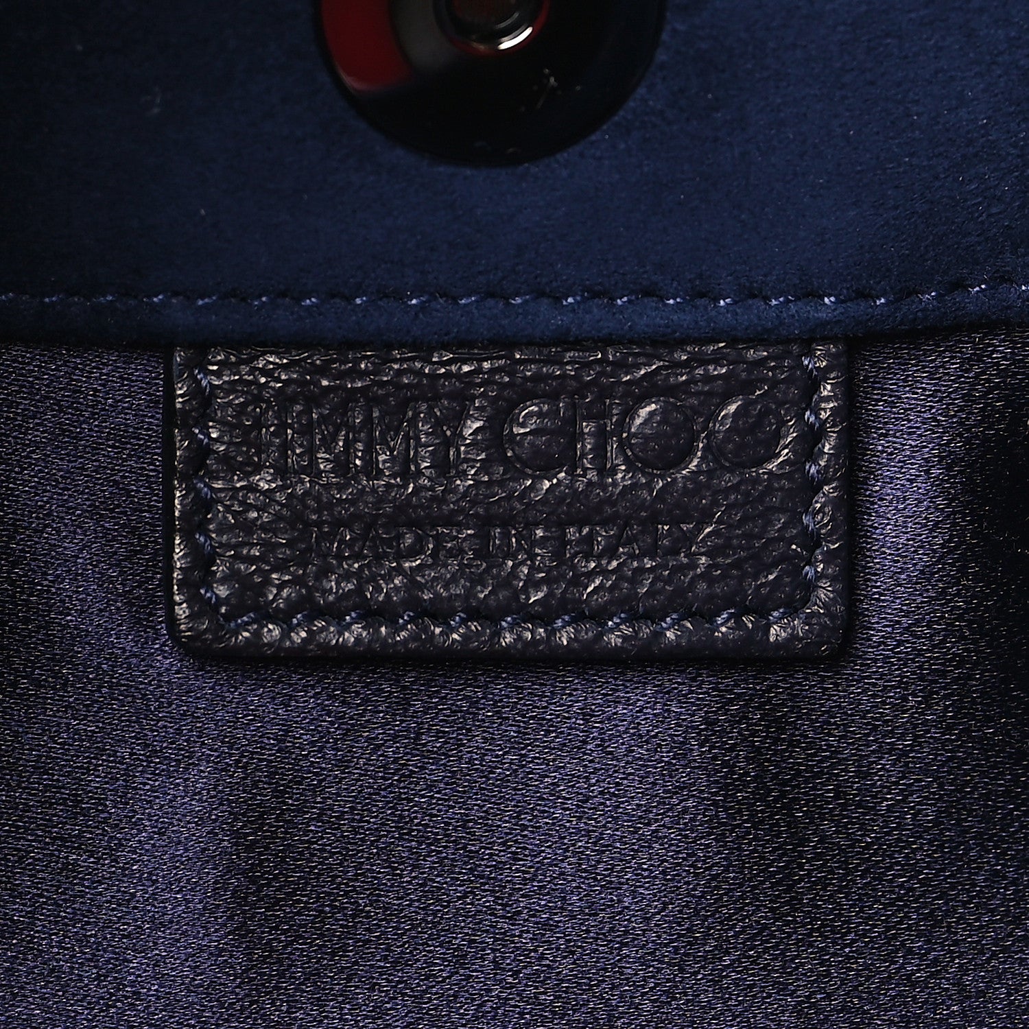 Jimmy Choo Suede Crystal Chandra Chain Clutch Navy 6 of 8