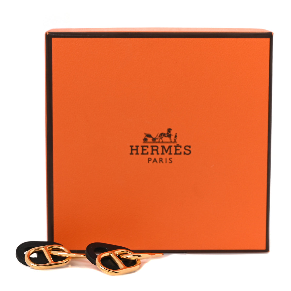 Hermes Swift O'maillon Earrings Black 6 of 6