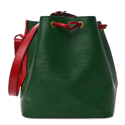 Louis Vuitton Epi Bi-Color Petit Noe Borneo Castillan Red Green 1 of 8