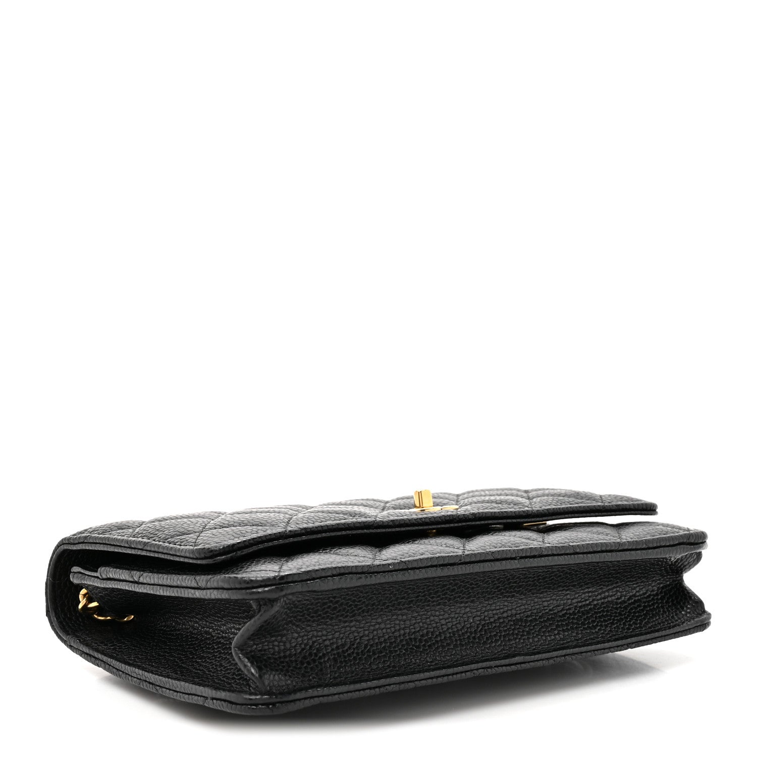 Chanel Caviar Quilted CC Turnlock Wallet On Chain WOC Black 4 of 12