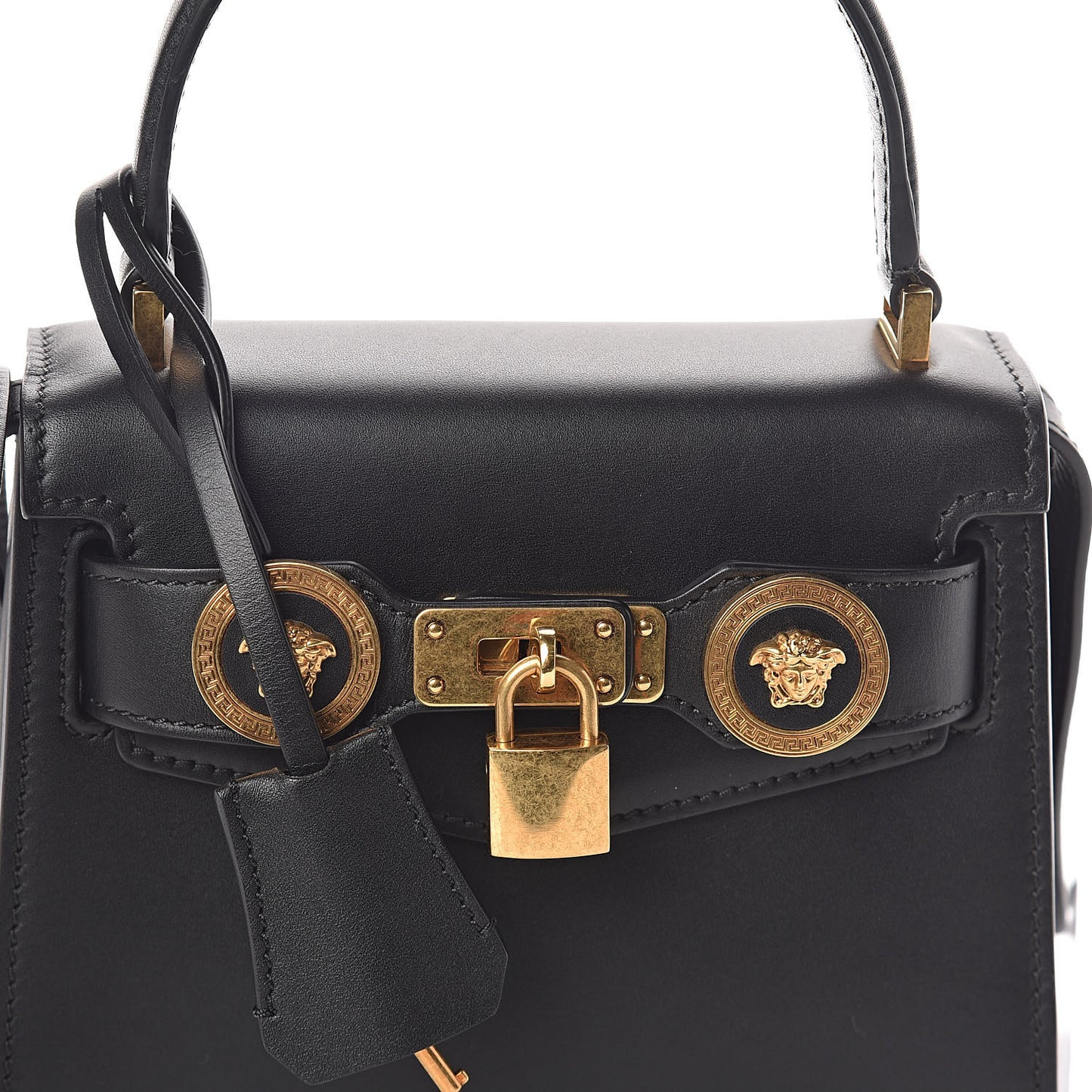 Calfskin Small Icon Handbag Black