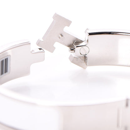 Hermes Enamel Narrow Clic Clac H Bracelet PM White 4 of 6