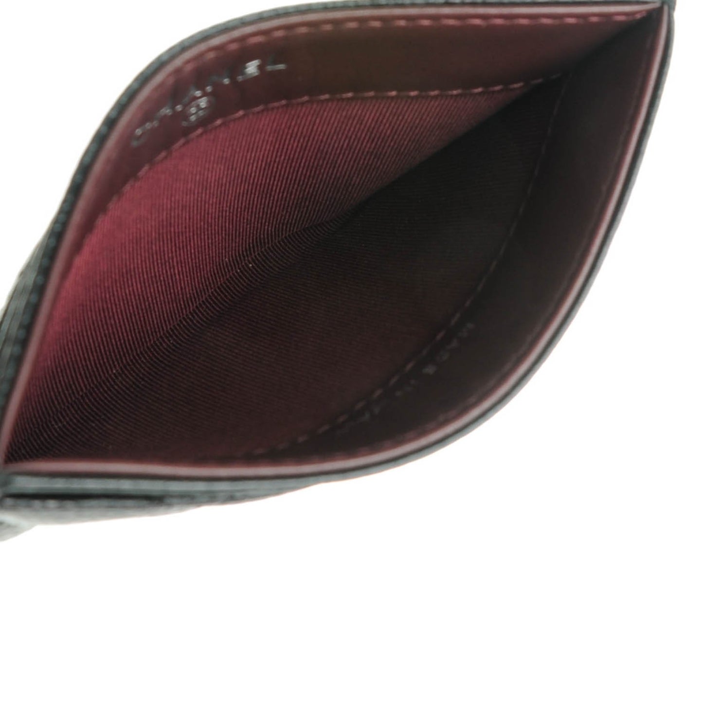 Caviar Quilted Card Holder Black