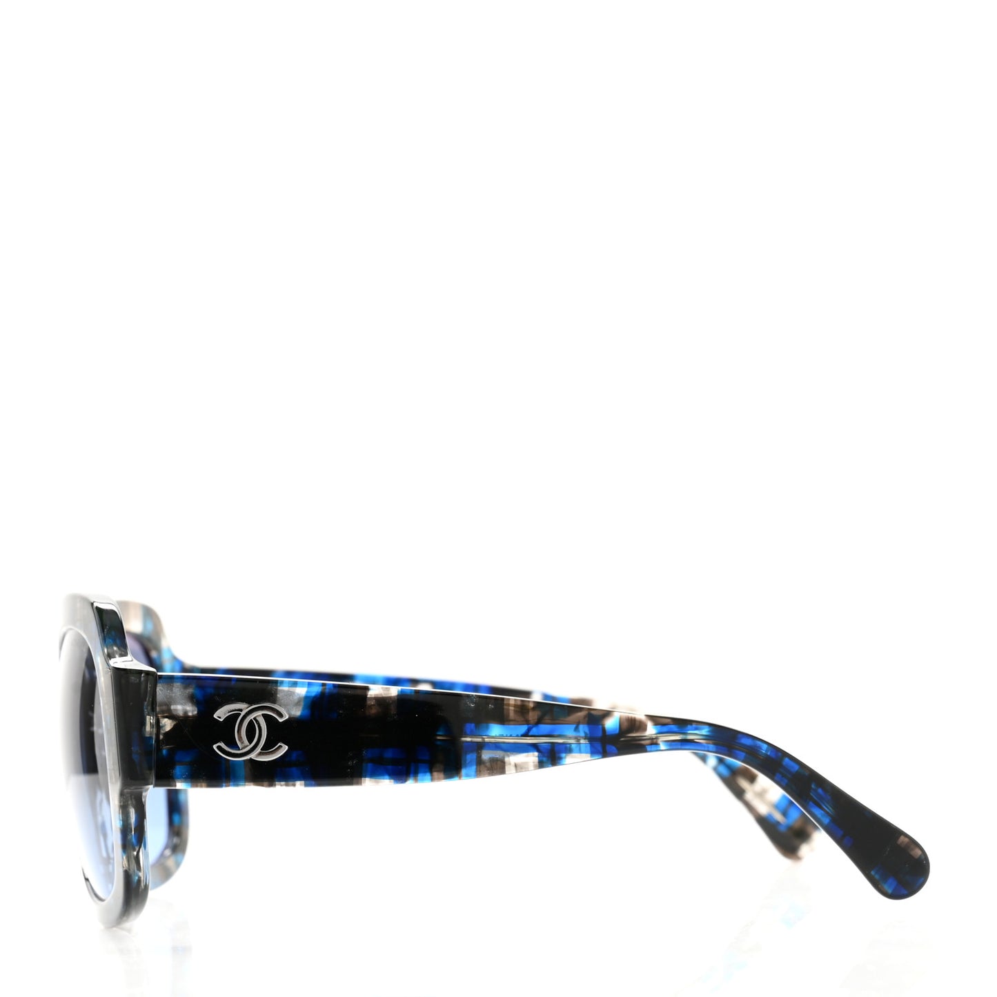 Acetate Tweed CC Sunglasses 5373 Blue Multicolor