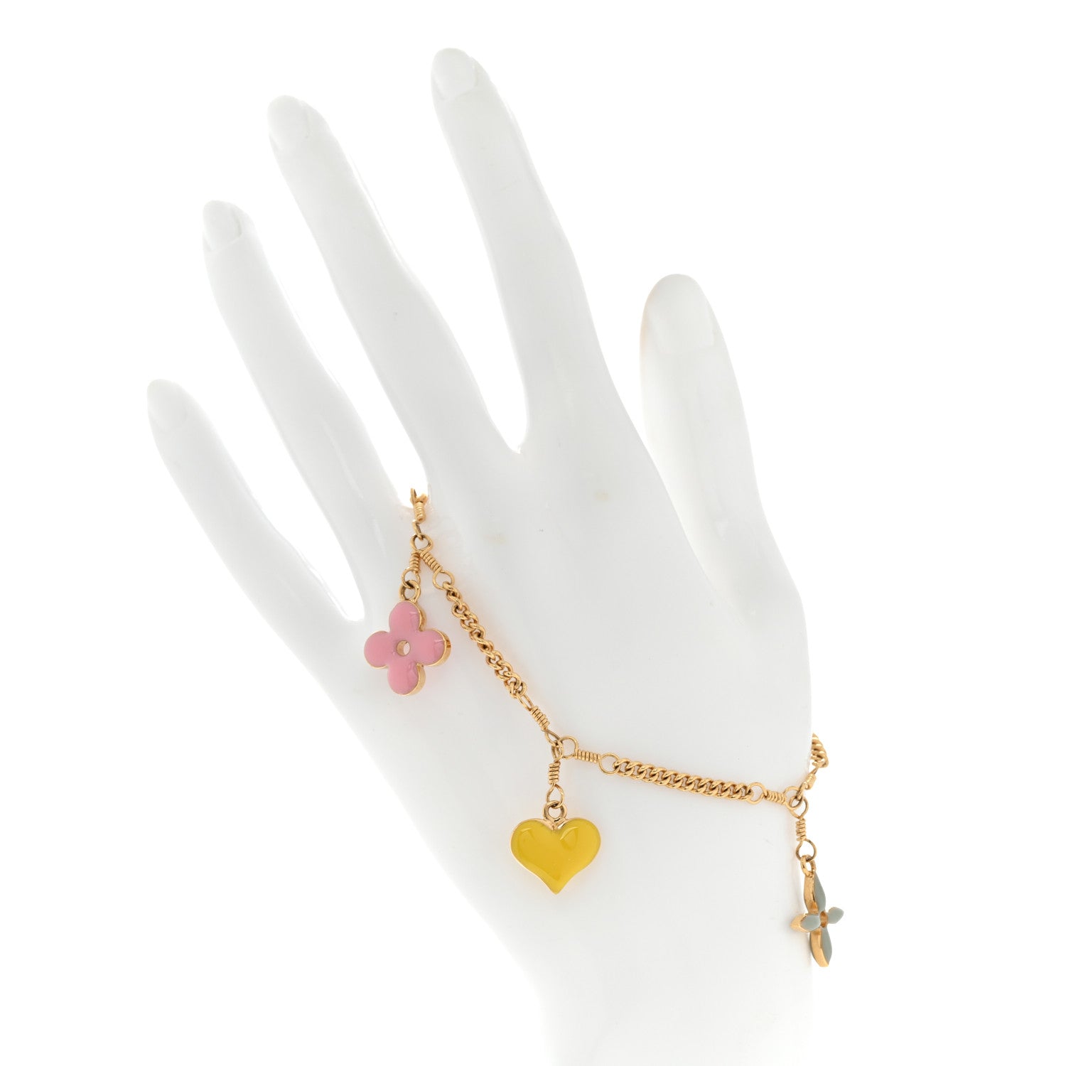 Louis Vuitton Sweet Monogram Charm Bracelet Gold Multicolor 2 of 4