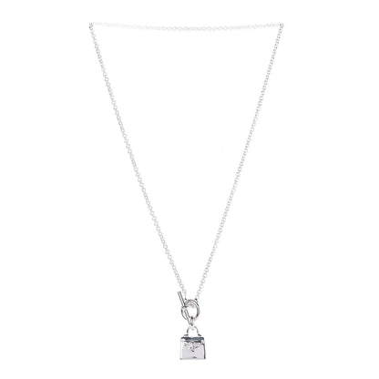 Hermes Sterling Silver Kelly Charm Pendant Necklace 3 of 6