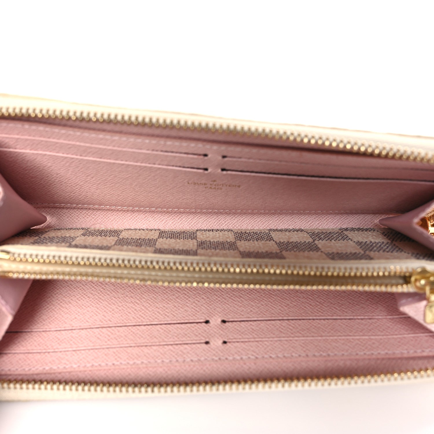 Louis Vuitton Damier Azur Clemence Wallet Rose Ballerine 5 of 7