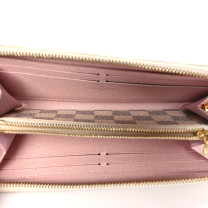 Louis Vuitton Damier Azur Clemence Wallet Rose Ballerine 5 of 7