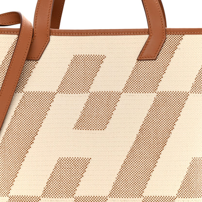 Hermes Swift H Canvas Cabas H En Biais 27 Gold Naturel Ecru 8 of 11
