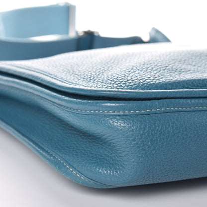 Hermes Taurillon Clemence Evelyne III PM Blue Jean 13 of 13