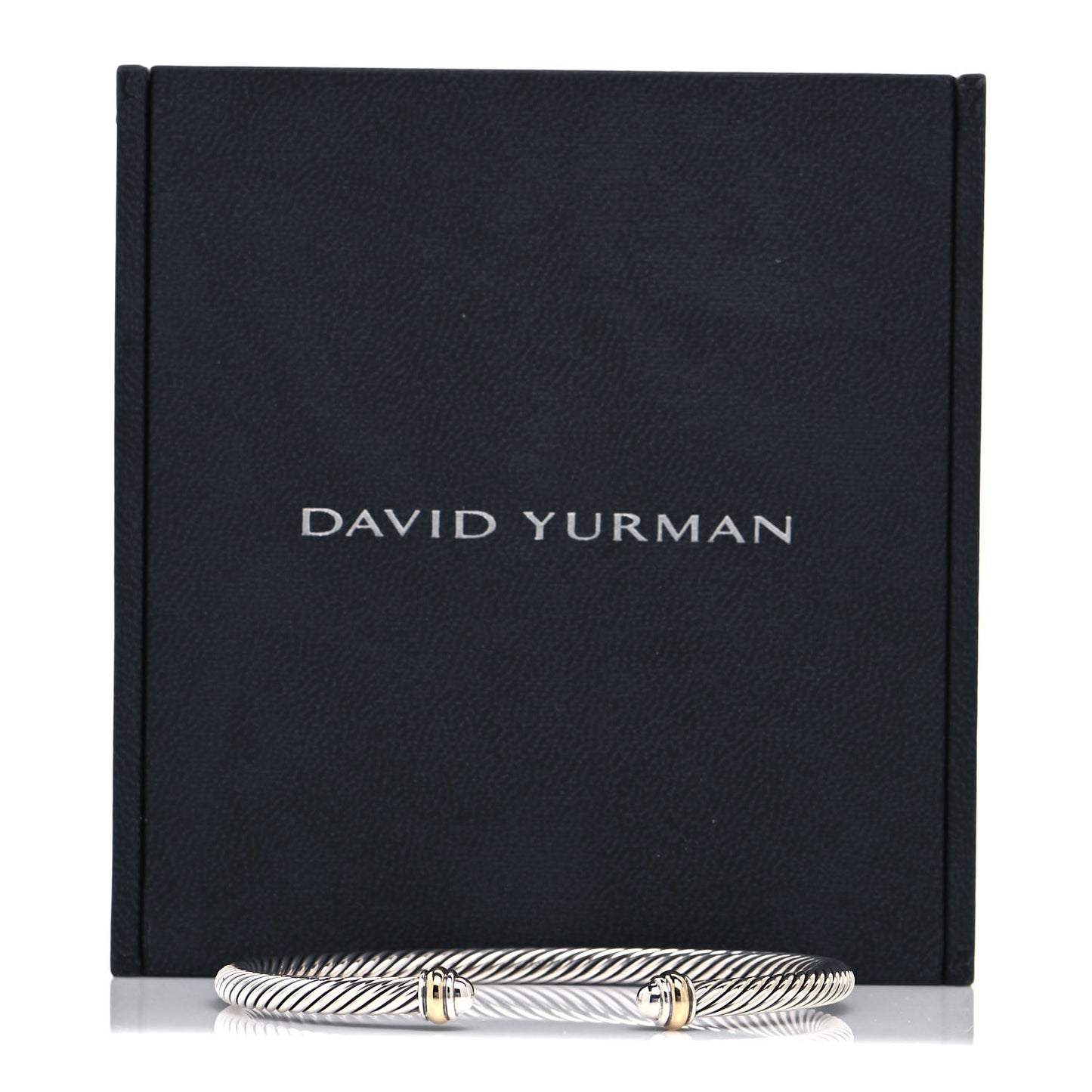 Sterling Silver 18K Yellow Gold 4mm Cable Classics Bracelet