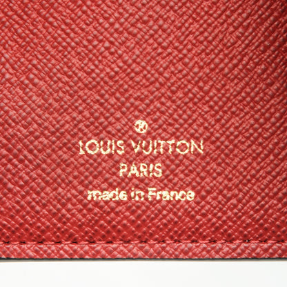 Louis Vuitton Damier Ebene Victorine Wallet Red 5 of 6