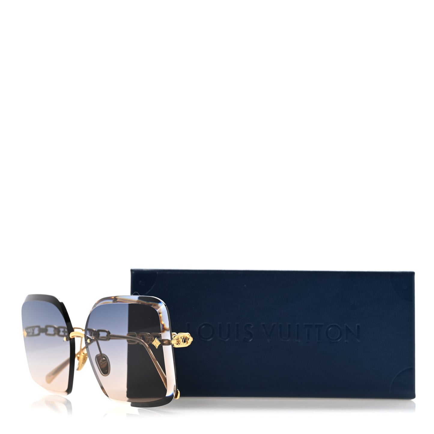 Metal LV Jewel Square Sunglasses Z1860U Gradient Blue