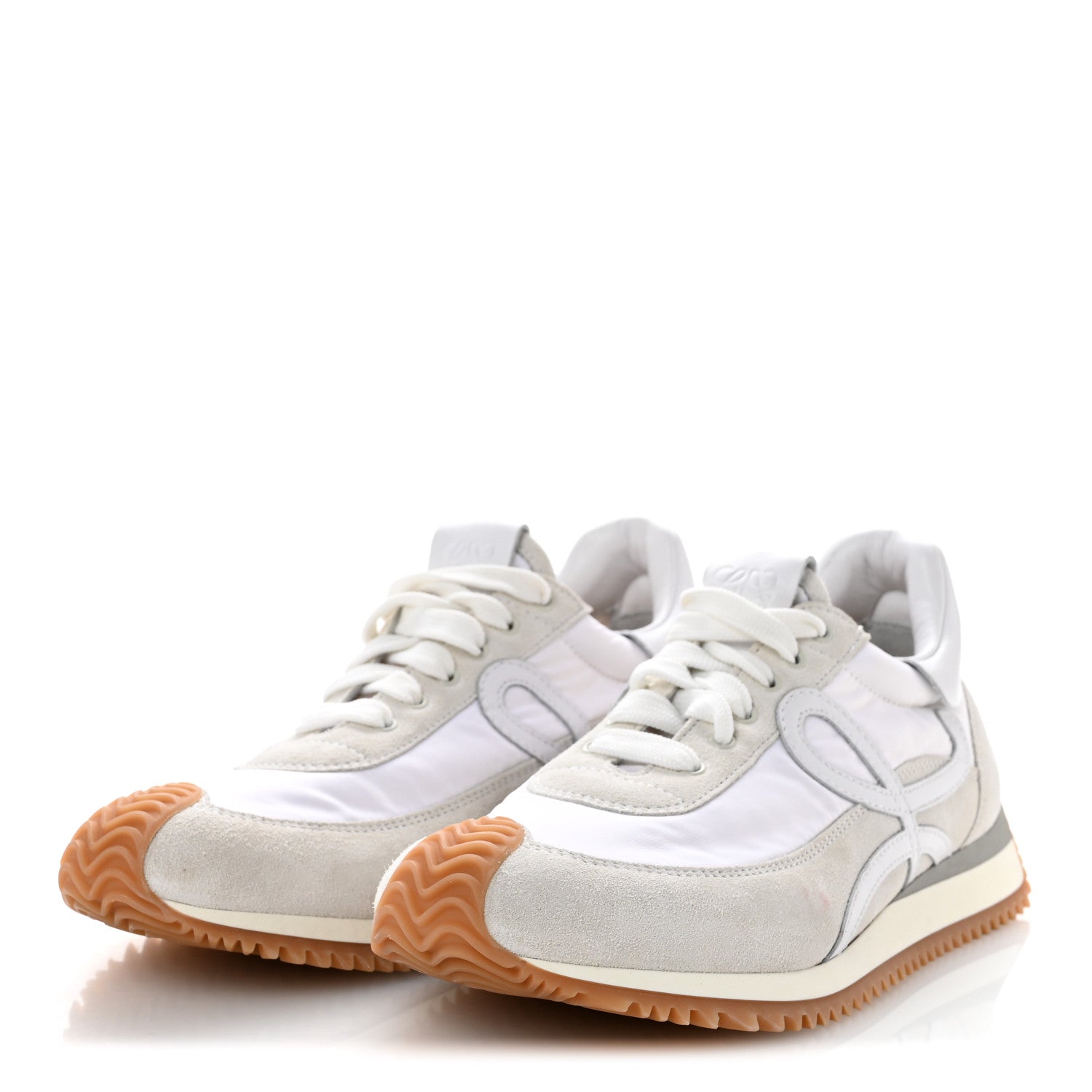 Loewe Nylon Suede Flow Retro Runner Sneakers 37 White 4 of 10