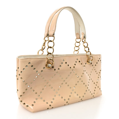 Chanel Patent Perforated CC Tote White 3 of 12