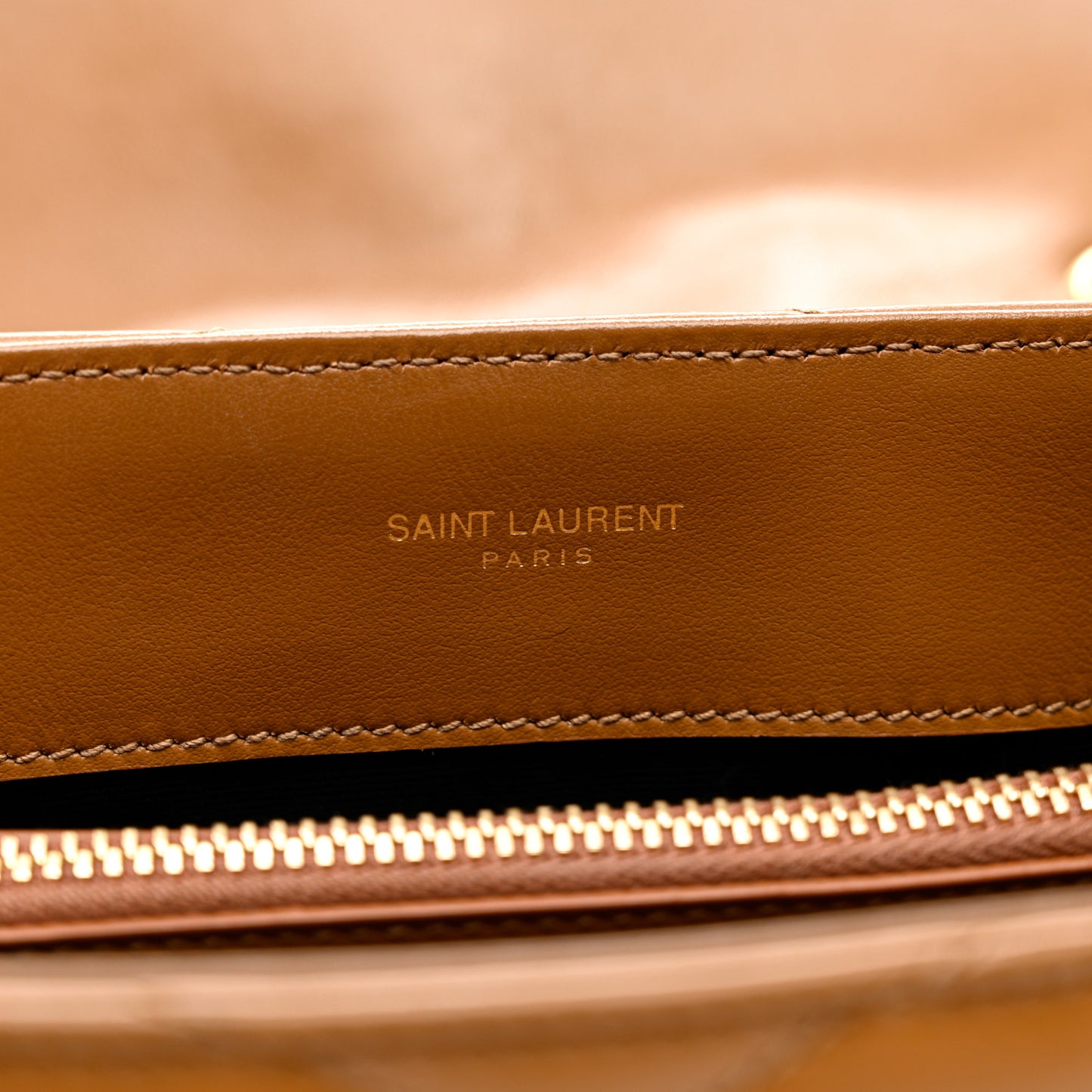 Calfskin Y Quilted Monogram Small Loulou Chain Satchel Dark Natural
