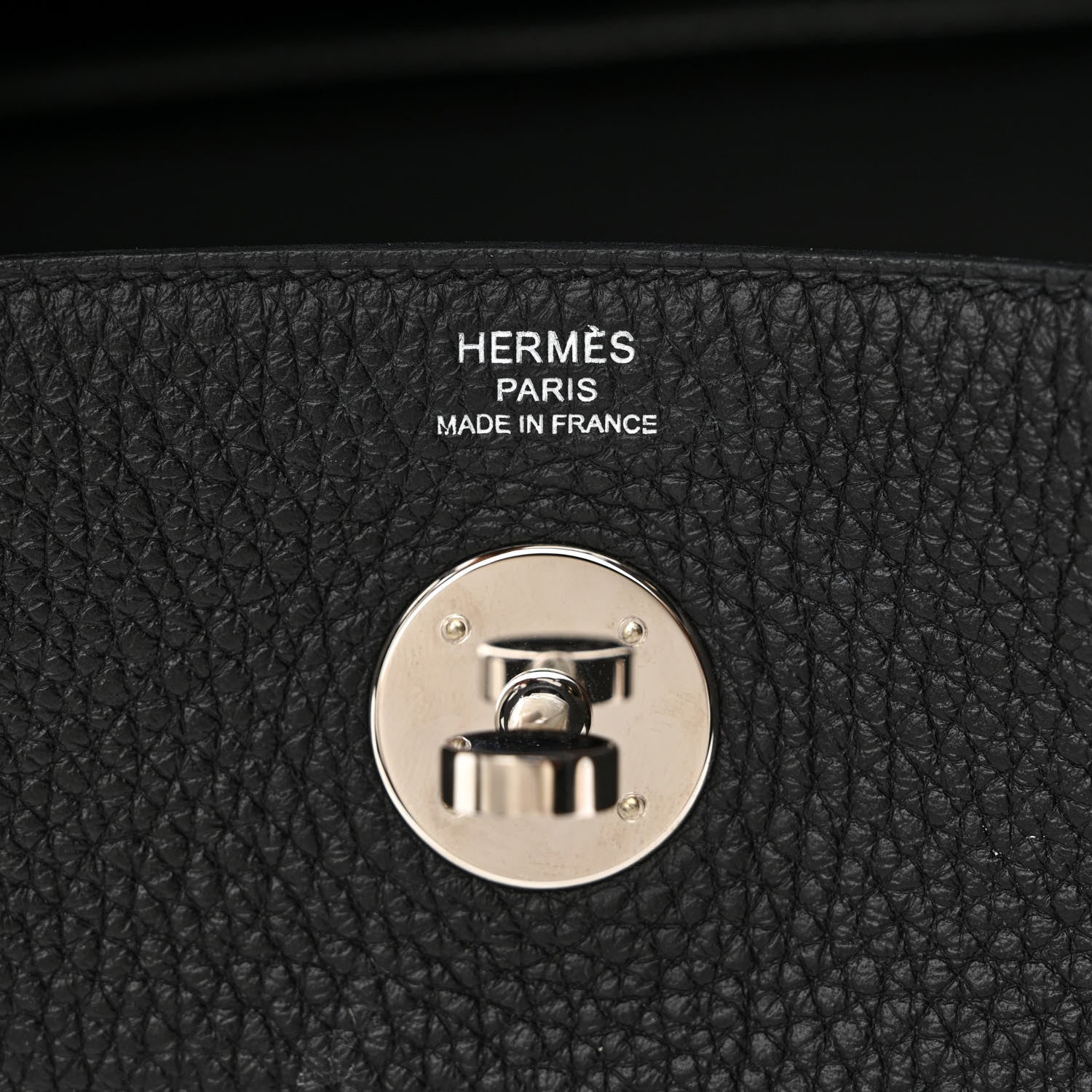 Hermes Taurillon Clemence Lindy 26 Black 6 of 12