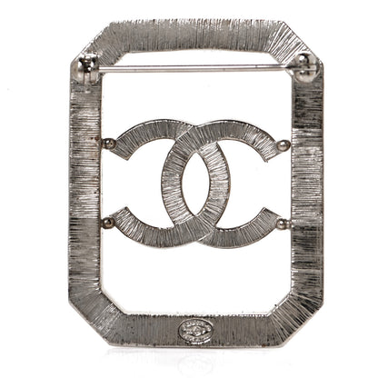 Chanel Crystal CC Brooch Silver 3 of 5