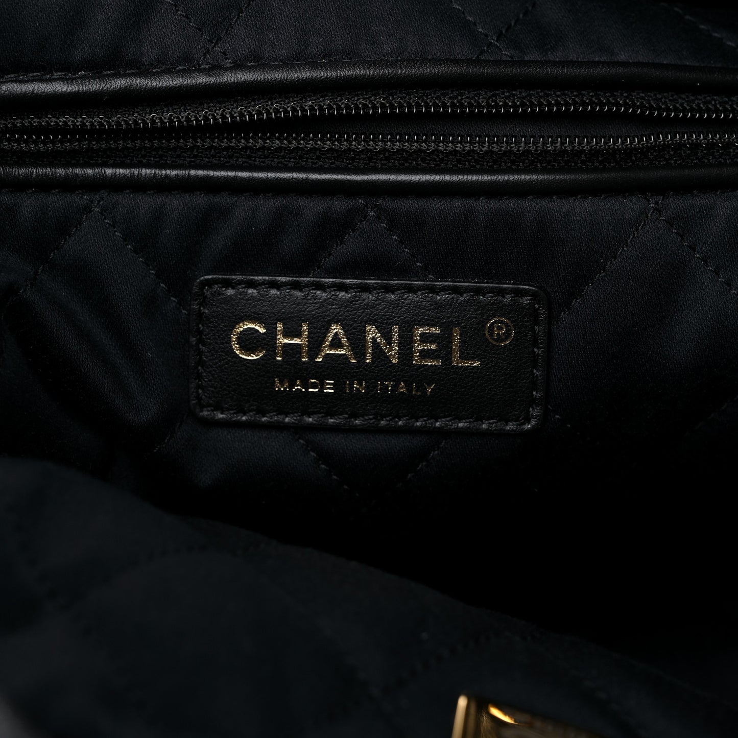 Metallic Calfskin Quilted Small Chanel 22 Ruthenium